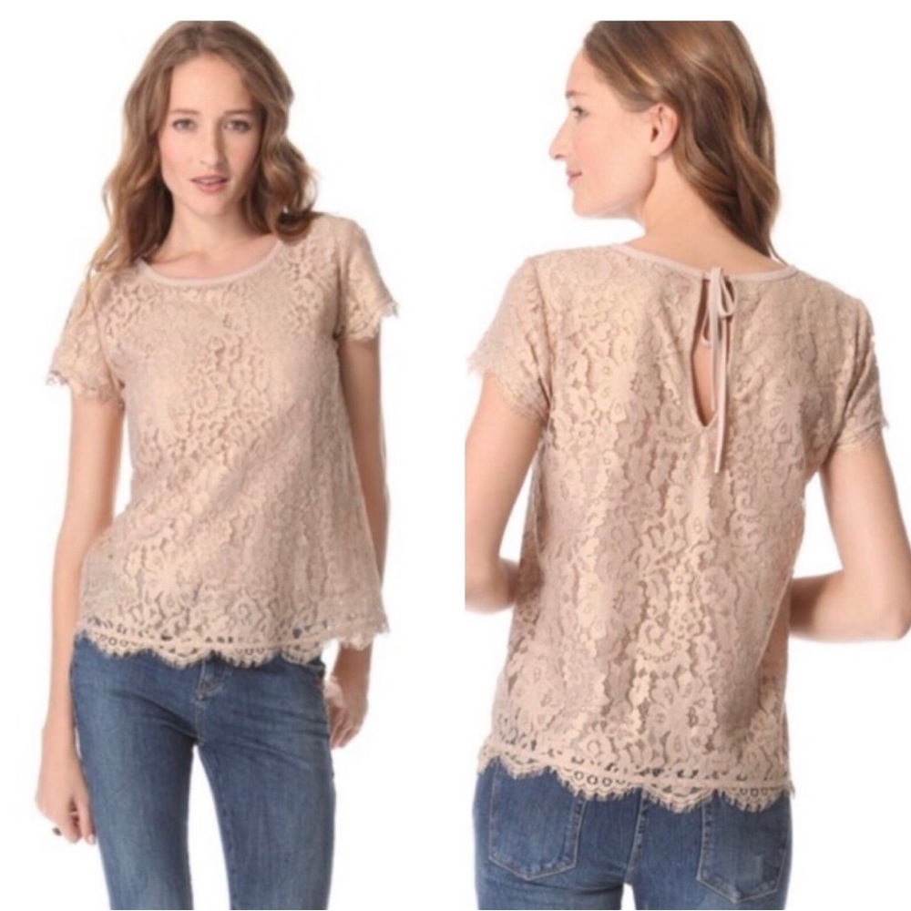 Joie Mariela Lace Top Blouse